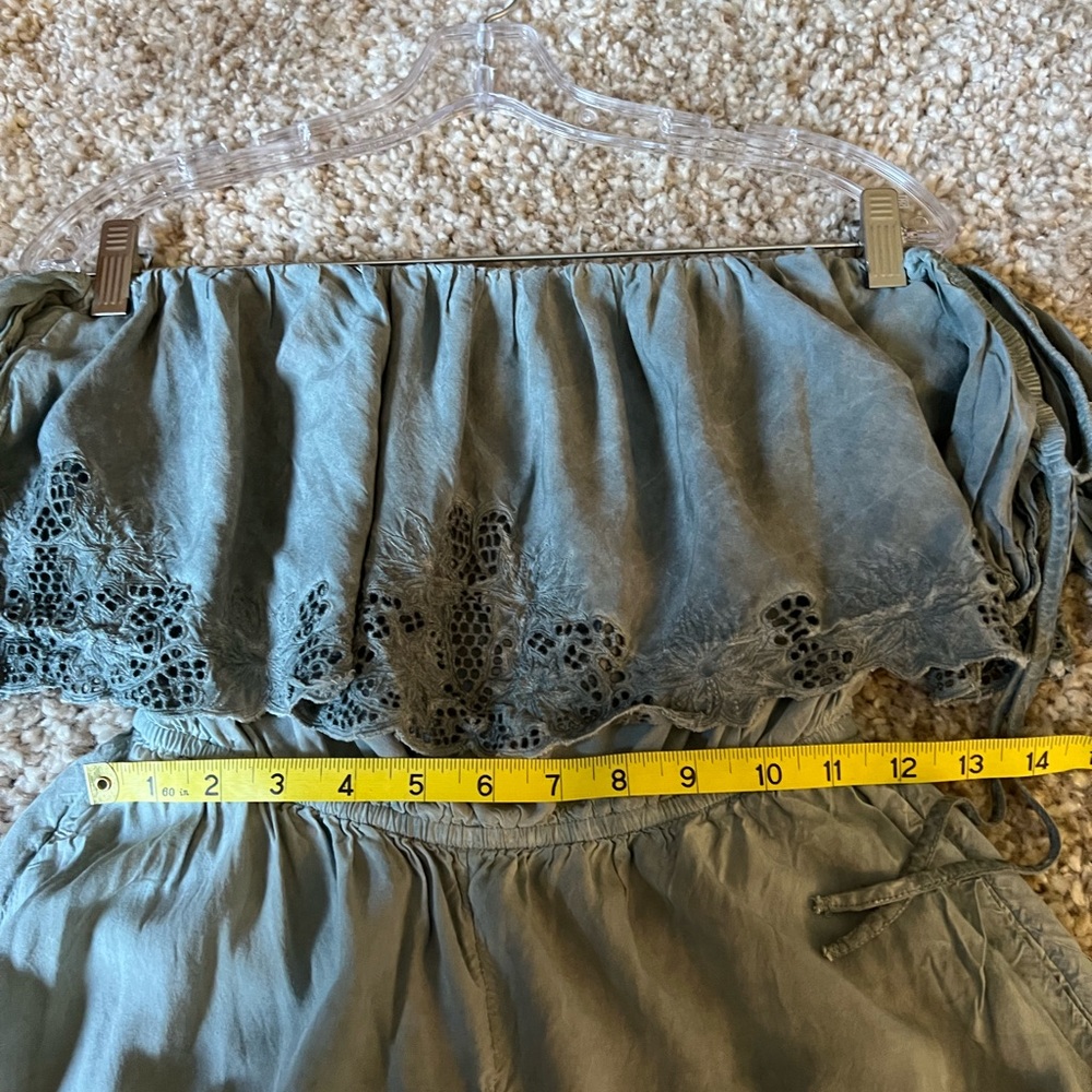 Blue/Grey Silky Romper - Picture 9 of 11